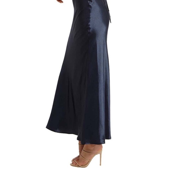 😊Bardot 🌟Black Iris Drape Slipdress M - Picture 10 of 15